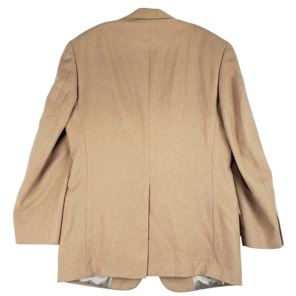 Roundtree & Yorke Camel Hair Blazer Mens 40R Tan Classic Luxury Professional